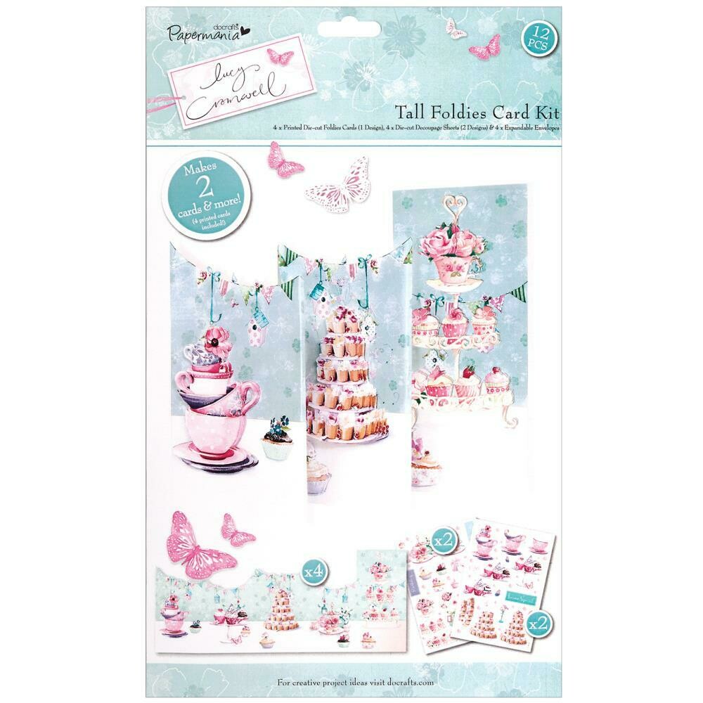 PAPERMANIA Lucy Cromwell Tall Foldies Decoupage Card Kit