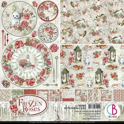 CIAO BELLA FROZEN ROSES 12X12 Patterns Paper Pad