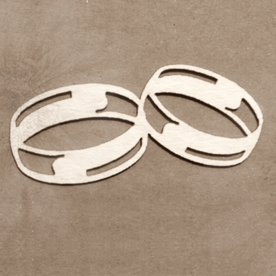Wedding Rings chipboard