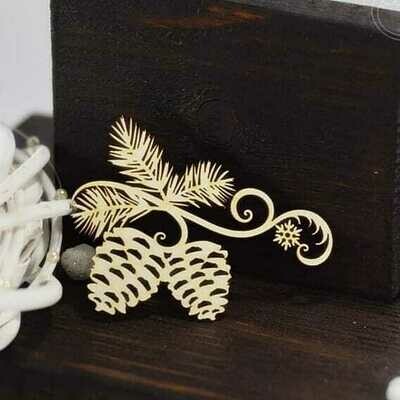 Pinecones with a Snowflake