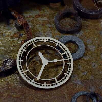 Small Industrial Clock Chipboard