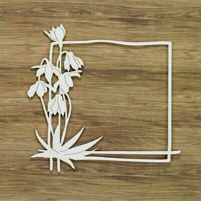 Bouquet of Snowdrops Frame Chipboard