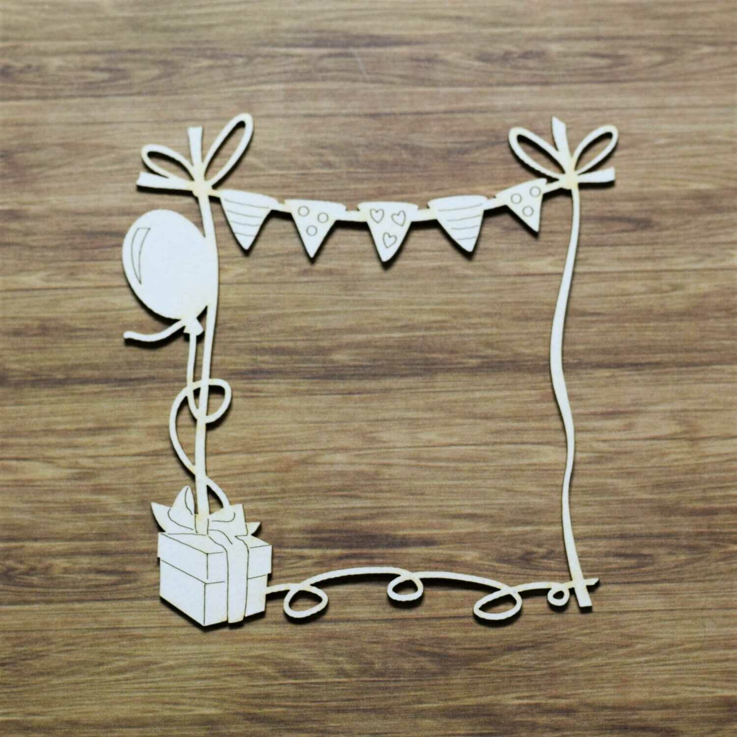 Party Banner Frame Chipboard
