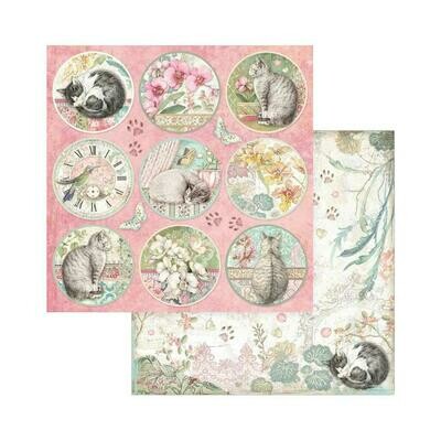 STAMPERIA ORCHID ROUNDS 12x12 Single Sheet