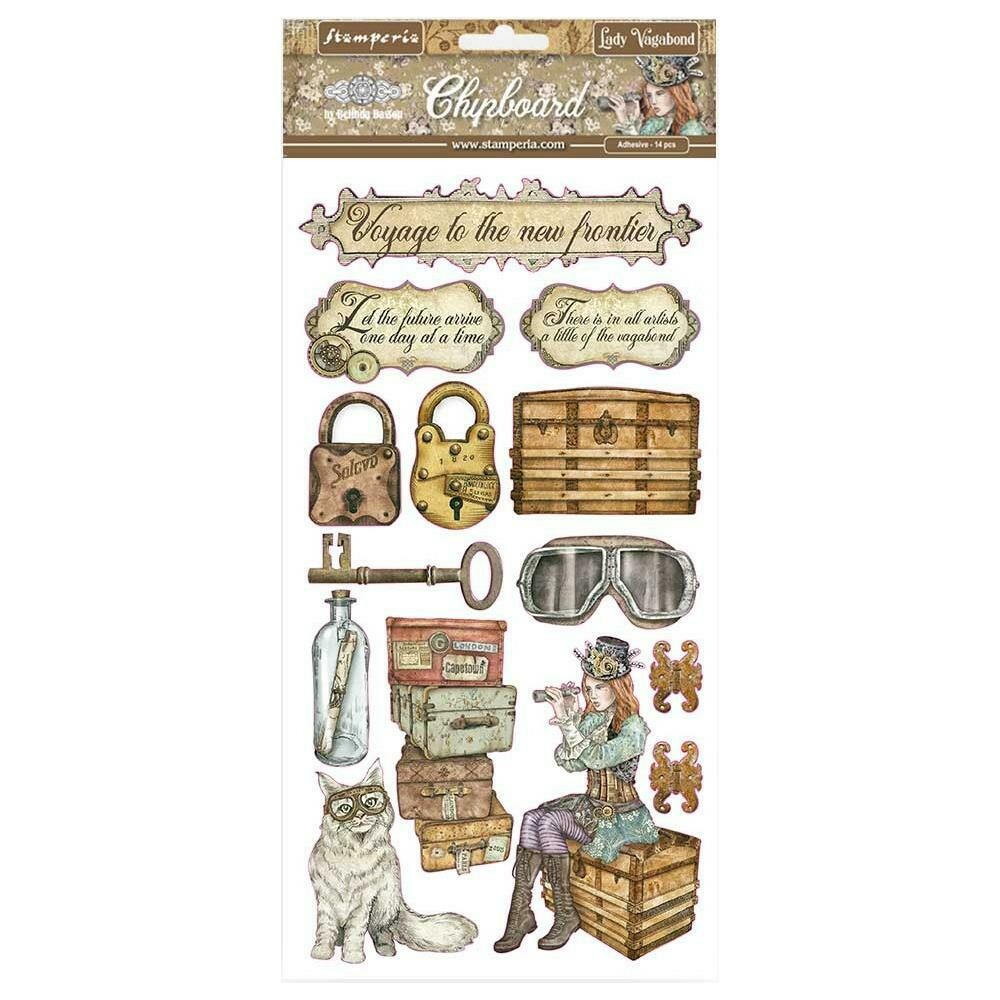 STAMPERIA LADY VAGABOND Adhesive Chipboard