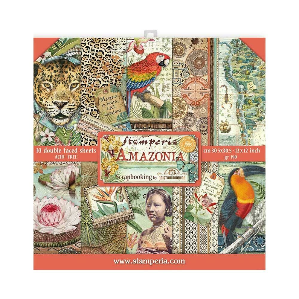 STAMPERIA AMAZONIA 12x12 Paper Set