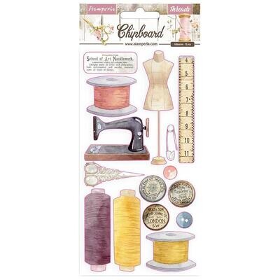 STAMPERIA - ROMANTIC THREADS - Adhesive Chipboard