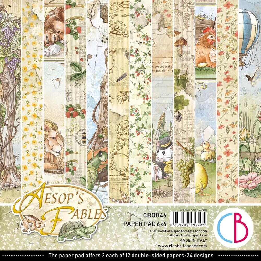 Ciao Bella AESOP&#39;S FABLES 6x6 Paper Set