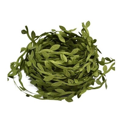 Olive Green Leaf Ribbon