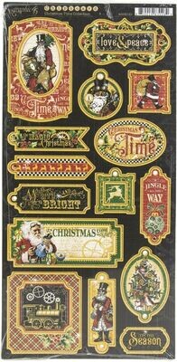 GRAPHIC 45 CHRISTMAS TIME Chipboard Collection