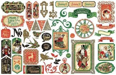 GRAPHIC 45 CHRISTMAS TIME Die Cut Collection