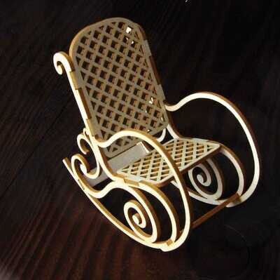 3D Grandma&#39;s Rocking Chair Chipboard