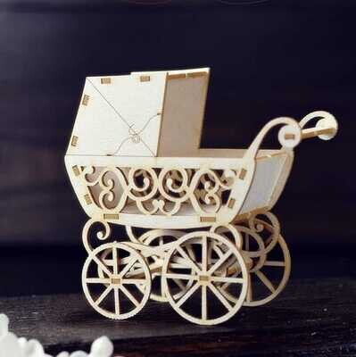 3D Openwork Pram Chipboard