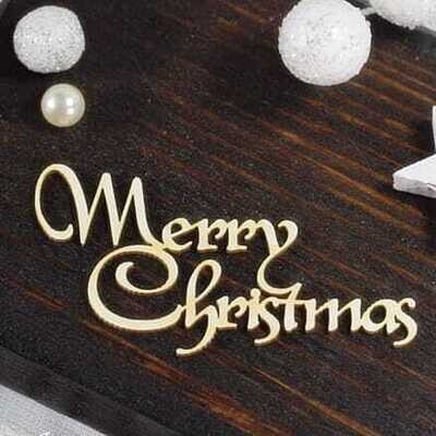 Merry Christmas Chipboard