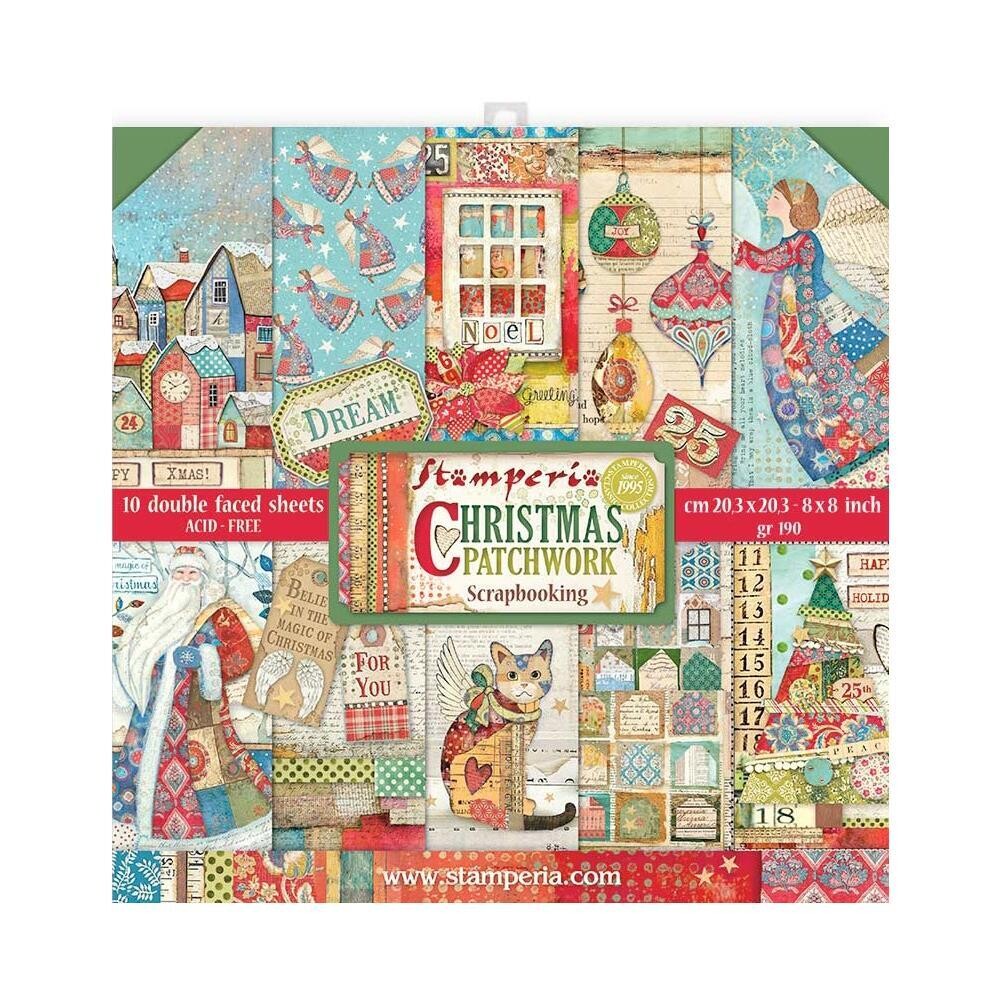 STAMPERIA CHRISTMAS PATCHWORK 8x8 Pad