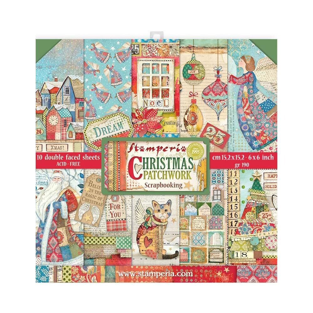 STAMPERIA CHRISTMAS PATCHWORK 6x6 Paper Set