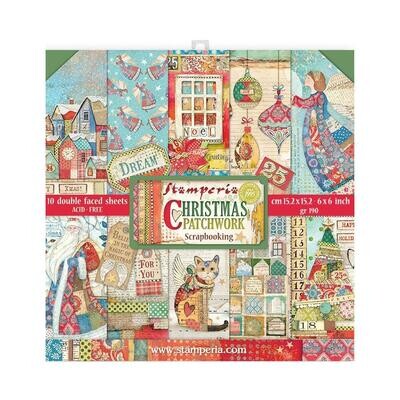 STAMPERIA CHRISTMAS PATCHWORK 6x6 Paper Set