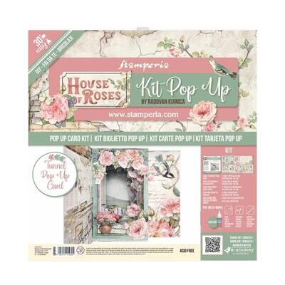 STAMPERIA TUNNEL POP UP CARD KIT - House of Roses