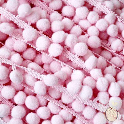 Pink Pompoms 10mm