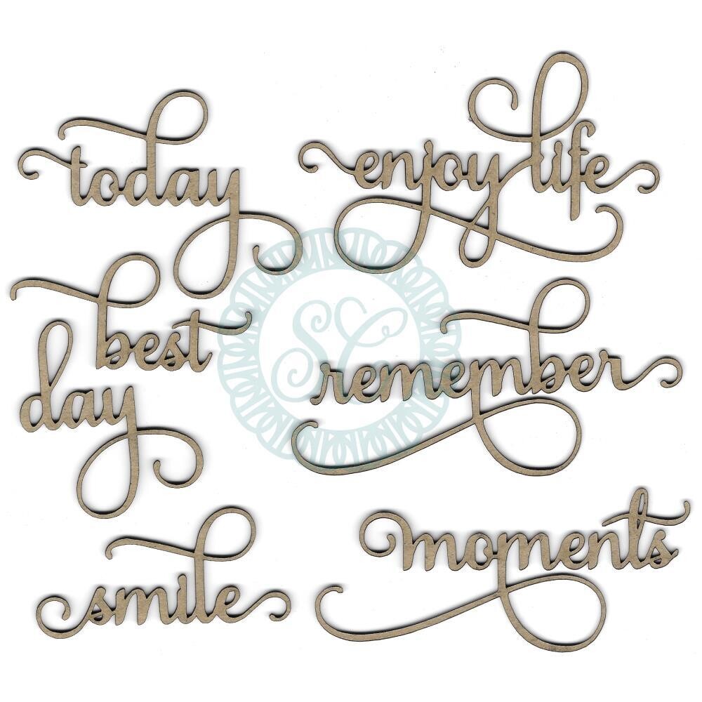 Life Moments Words Chipboard