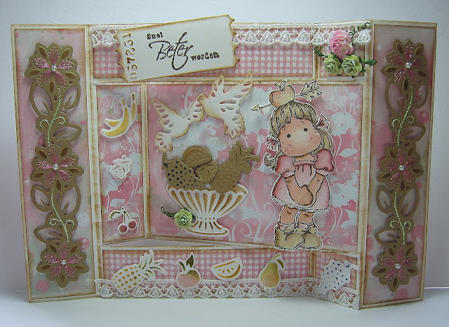 Vintage Flourishes - Doves &amp; Heart die