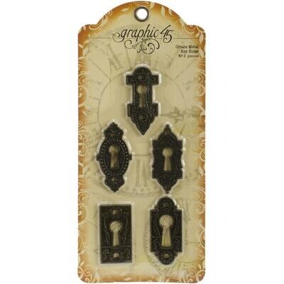 Graphic 45 - Ornate Metal Keyholes