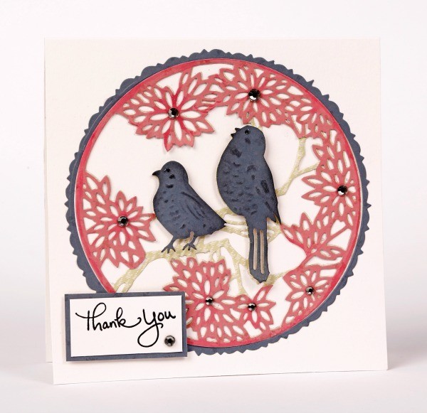Circular Floral Bird