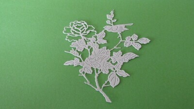 Bird on Rosebush die
