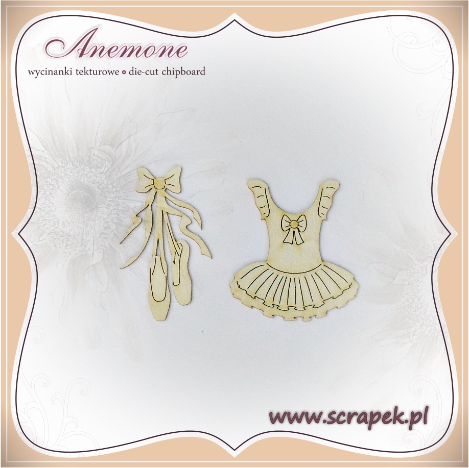 Ballerina Tutu &amp; Pumps Chipboard