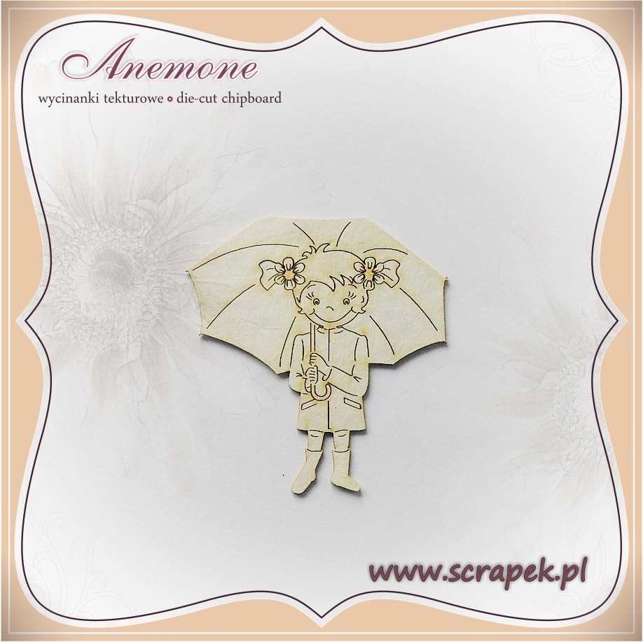 Girl with Umbrella 2 Chipboard