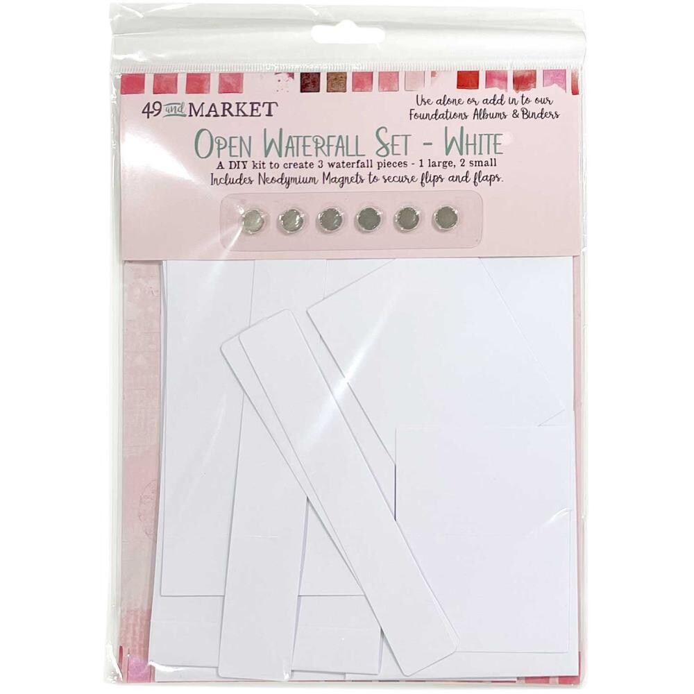 49 and MARKET OPEN WATERFALL SET - White