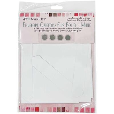49 and MARKET ENVELOPE GATEFOLD FLIP FOLIO - White