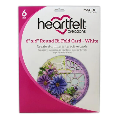 Heartfelt Creations Round Bi-Fold Card - White