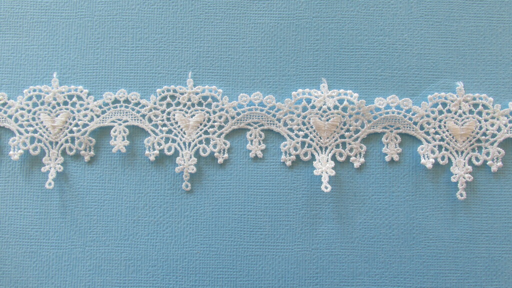 Embroidered Heart Lace