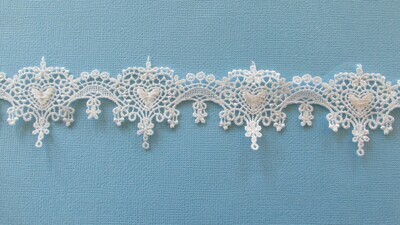 Embroidered Heart Lace