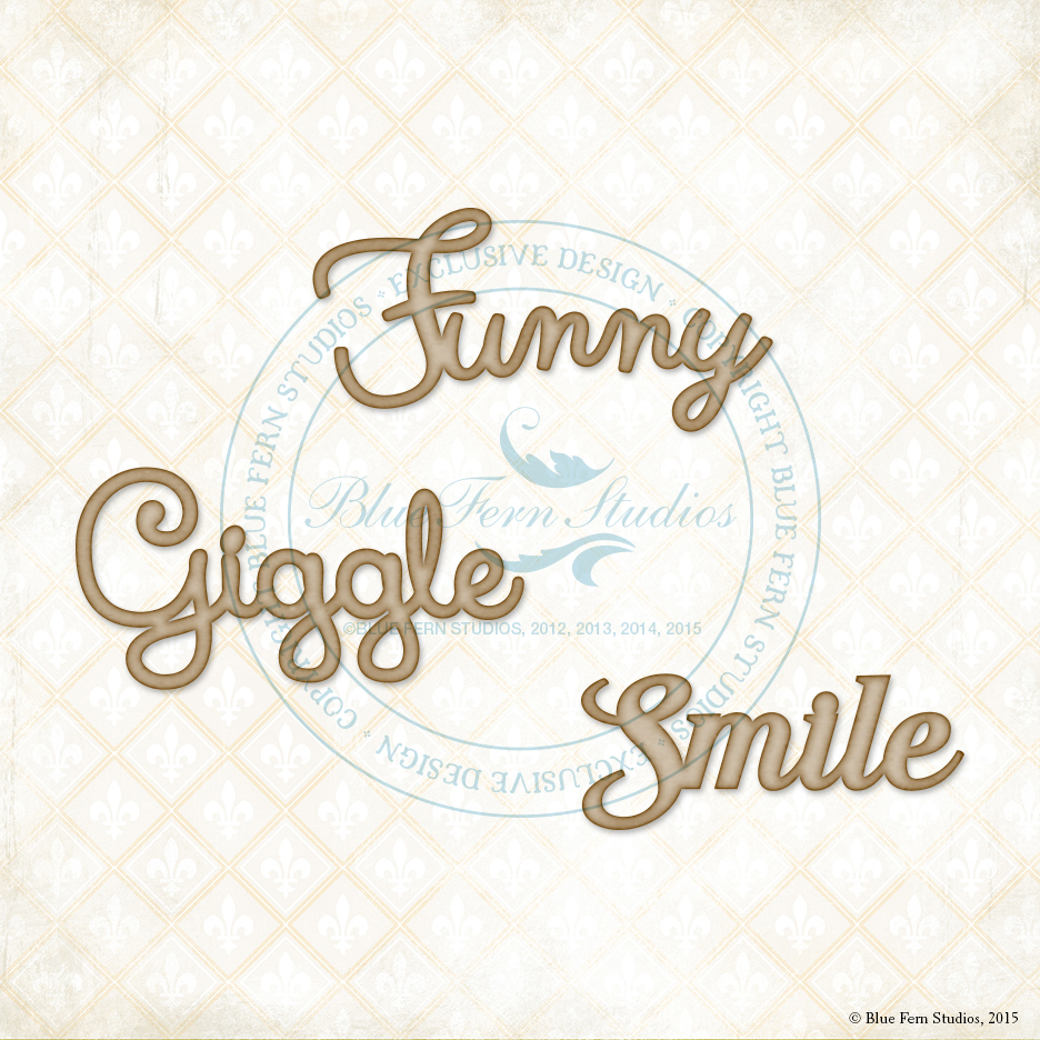 Funny Giggle Smile Chipboard