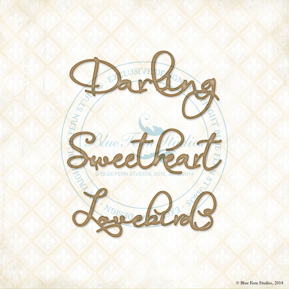 Lovebirds Set Chipboard