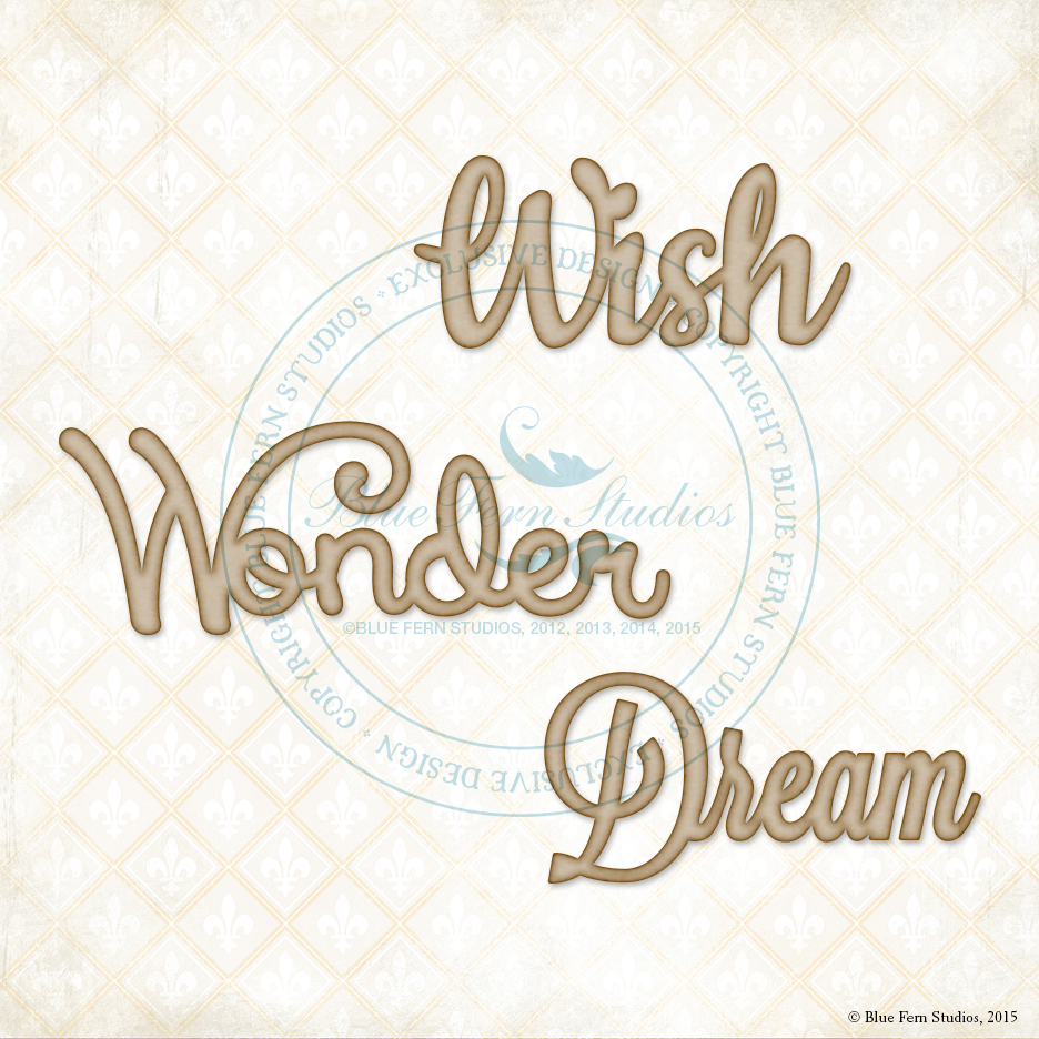 Wish Wonder Dream Chipboard