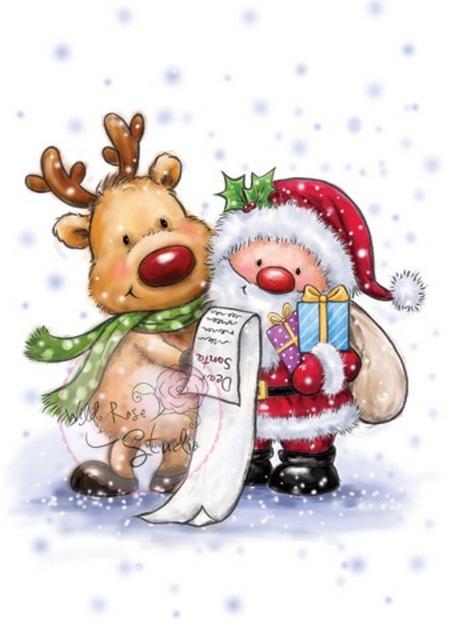 Santa &amp; Rudolph Clear Stamp