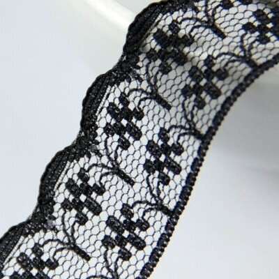 Black Nylon Lace 
View All (3), Choose an Option: Black Double Roll Floral Lace