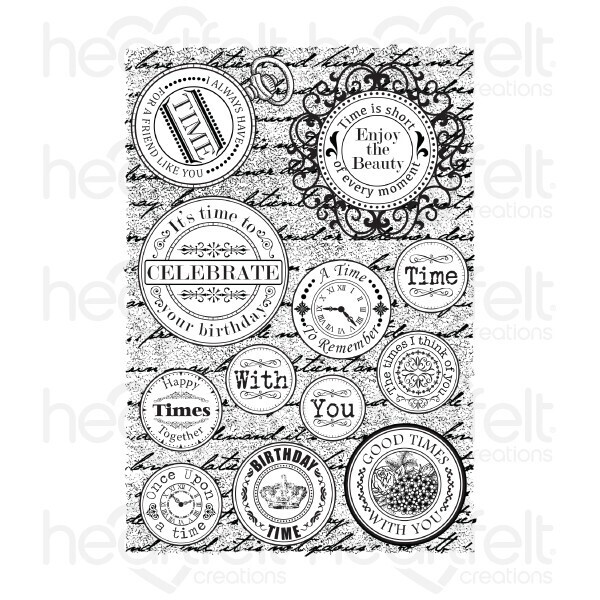 Heartfelt Creations Cling Stamps 
View All (5), Choose an Option: Time Sentiments