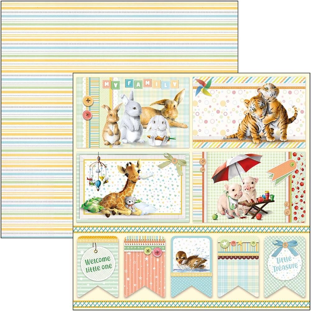 Ciao Bella MY FIRST YEAR CARDS &amp; TAGS 12x12 Single Sheet