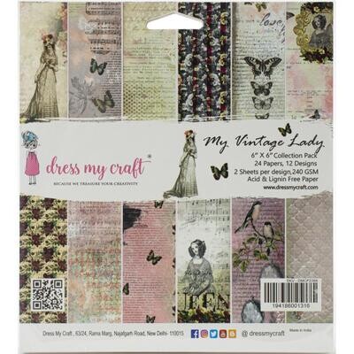 My Vintage Lady Paper Pad 6x6
