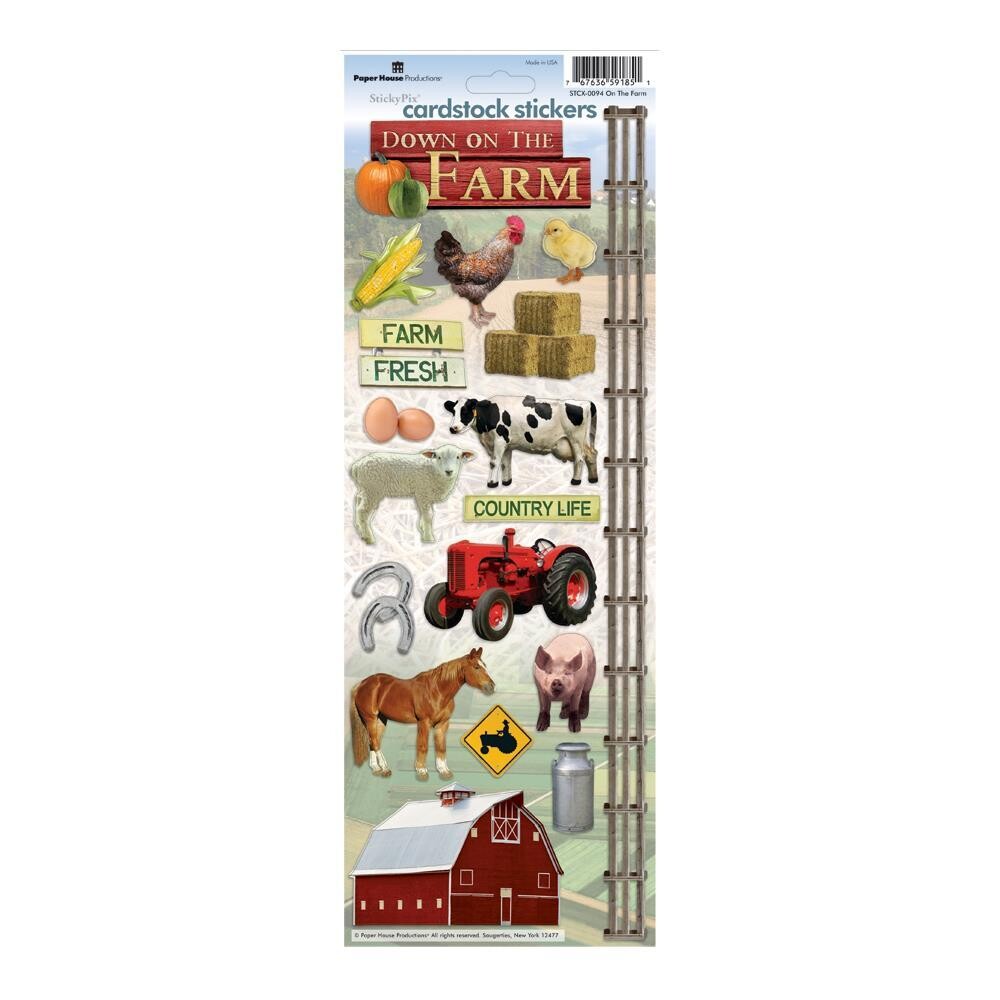 PAPER HOUSE Stickers
View All (10), Choose an Option: Down On The Farm Cardstock Stickers