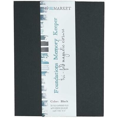 49 and MARKET FOUNDATIONS MEMORY KEEPER TRI-FOLD MAGNETIC CLOSURE 6.25"x8.5"x1.5" - BLACK