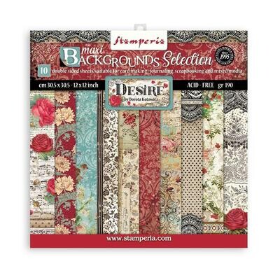 STAMPERIA DESIRE 12x12 BACKGROUNDS Set