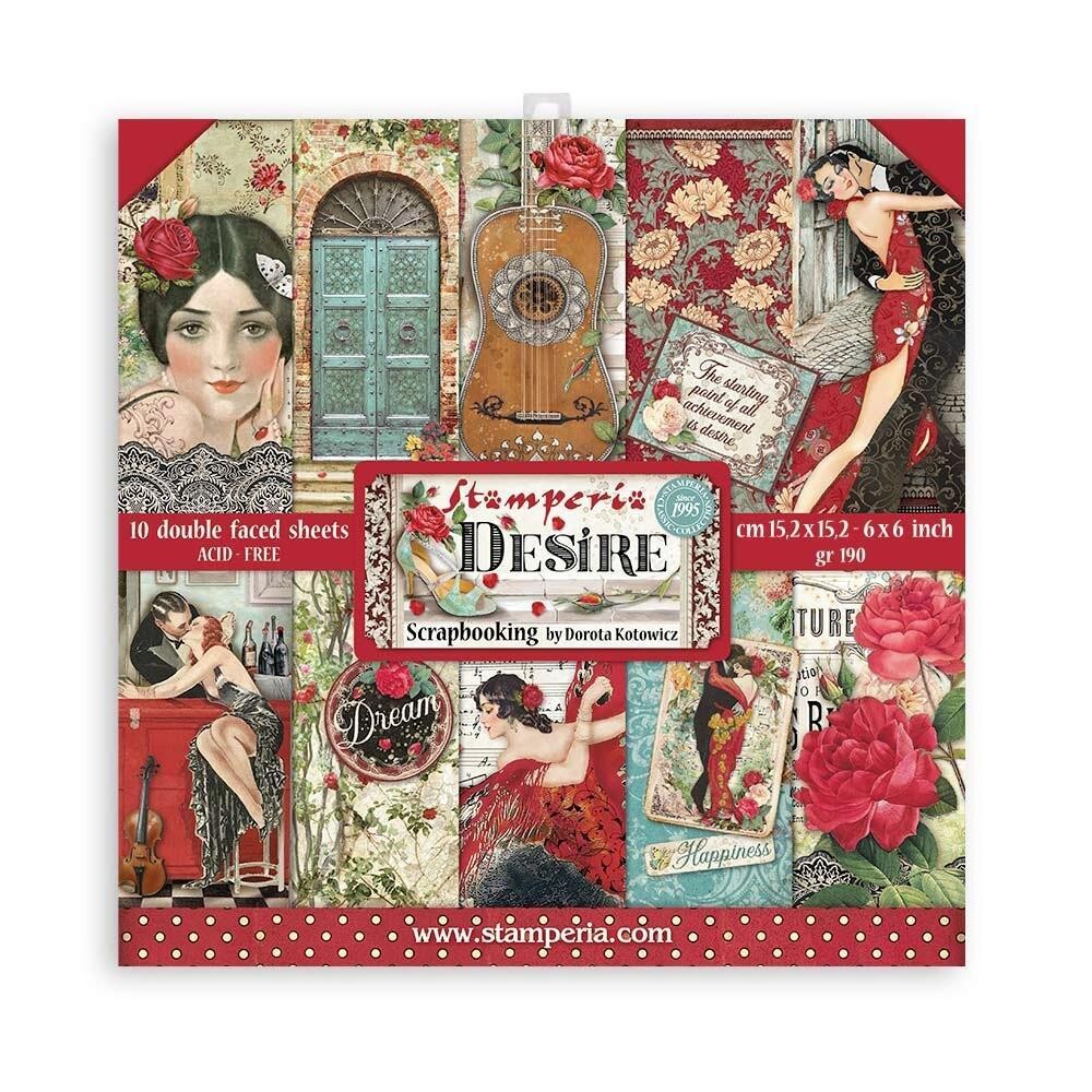 STAMPERIA DESIRE 6x6 Paper Set