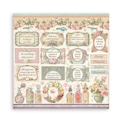 STAMPERIA ROSE PARFUM 6x6 Paper Set