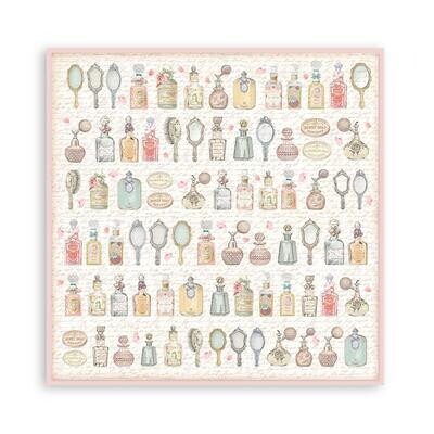 STAMPERIA ROSE PARFUM BACKGROUNDS 8x8 Paper Set