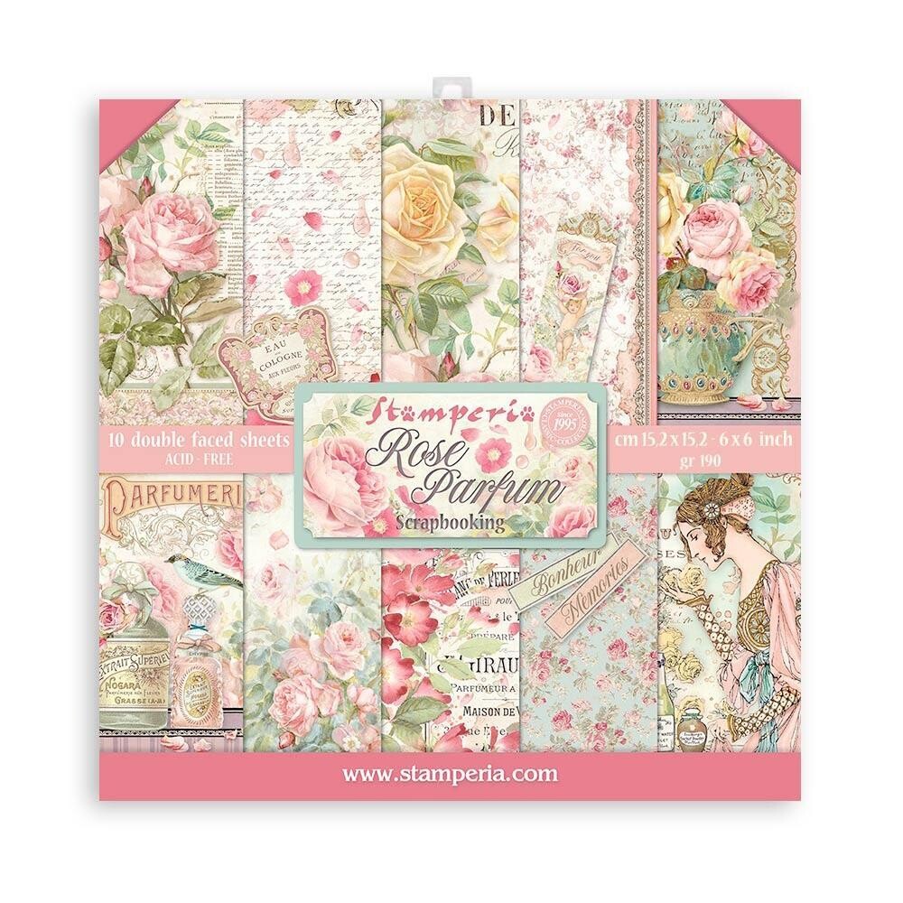 STAMPERIA ROSE PARFUM 6x6 Paper Set